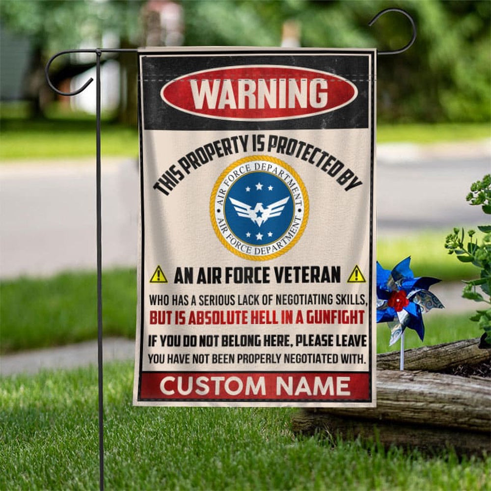 Custom US Air Force Flag, This Property Is Protected Air Force Flag, Military Air Force Flag, Veteran Day Gift