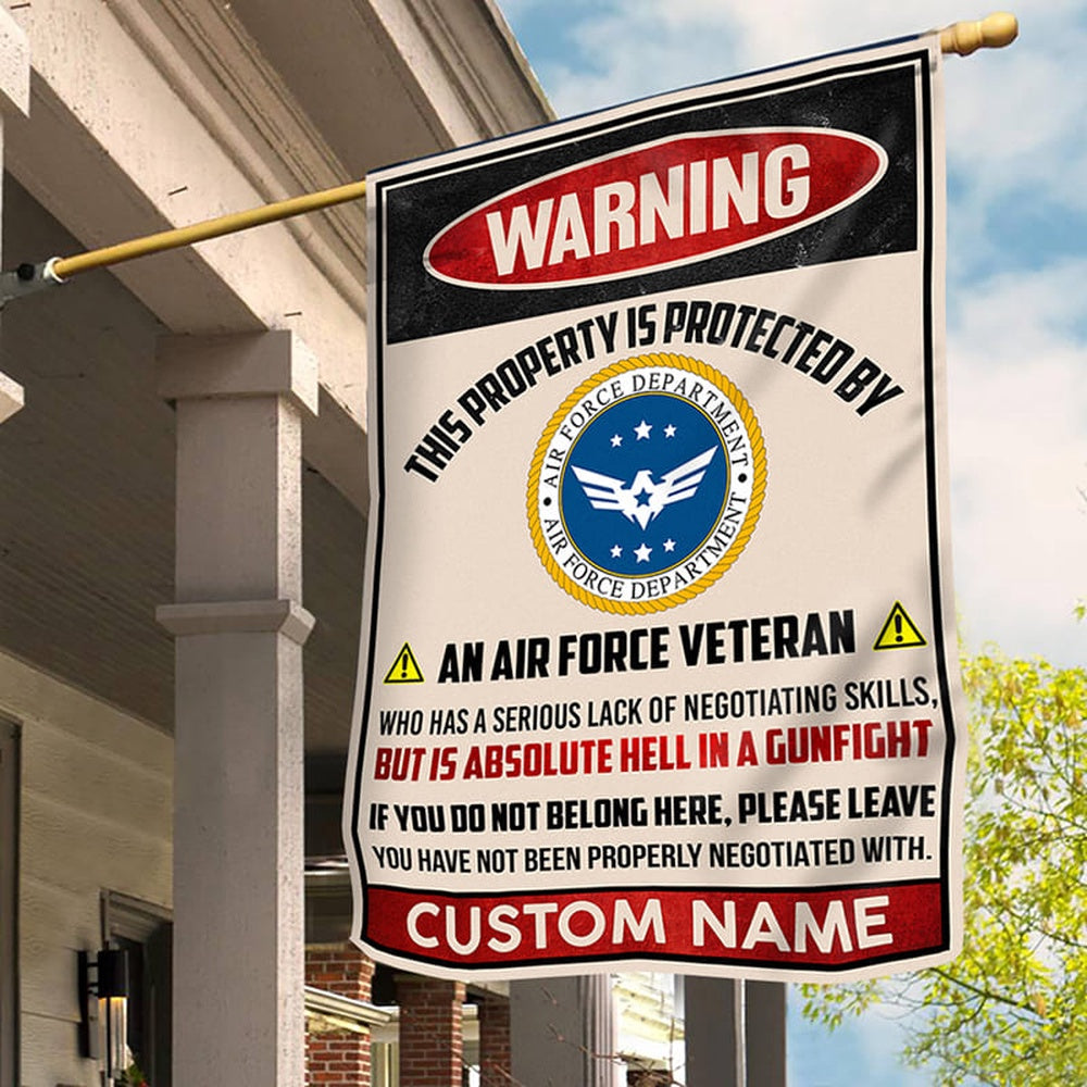 Custom US Air Force Flag, This Property Is Protected Air Force Flag, Military Air Force Flag, Veteran Day Gift