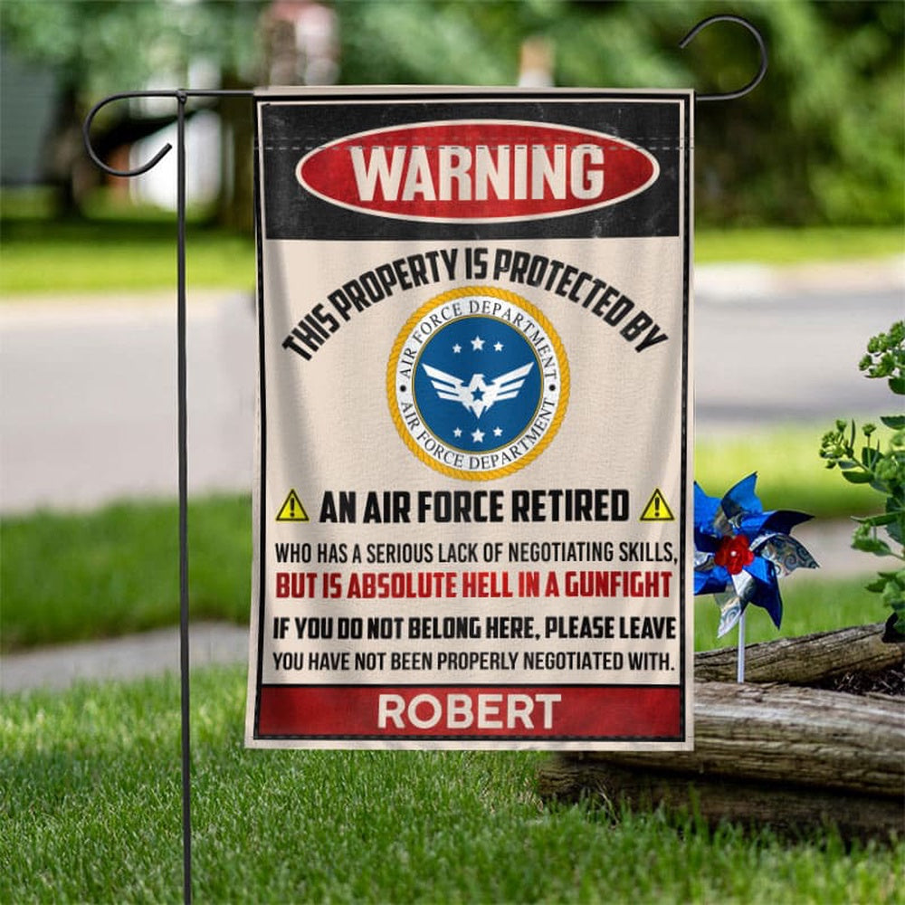 Custom US Air Force Flag, This Property Is Protected Air Force Flag, Military Air Force Flag, Veteran Day Gift