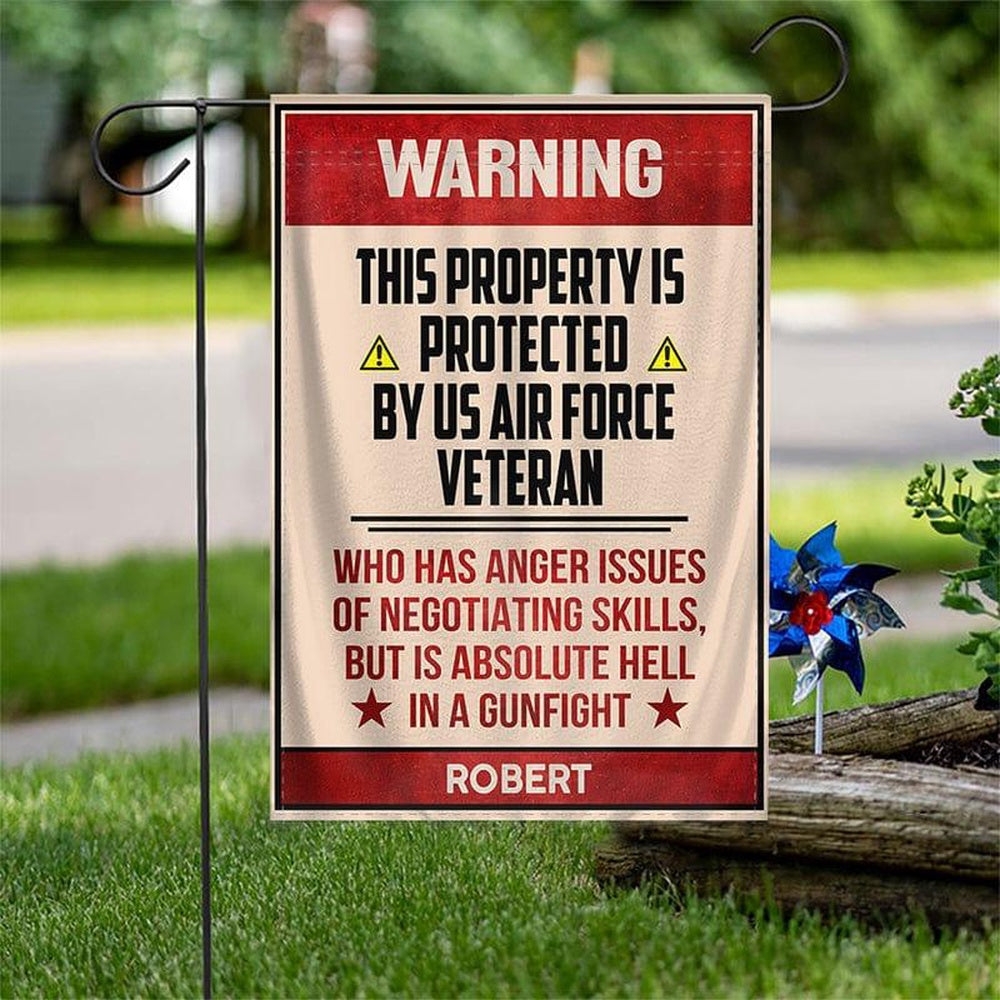 Custom US Air Force Flag, Warning Air Force Flag, Military Air Force Flag, Veteran Day Gift