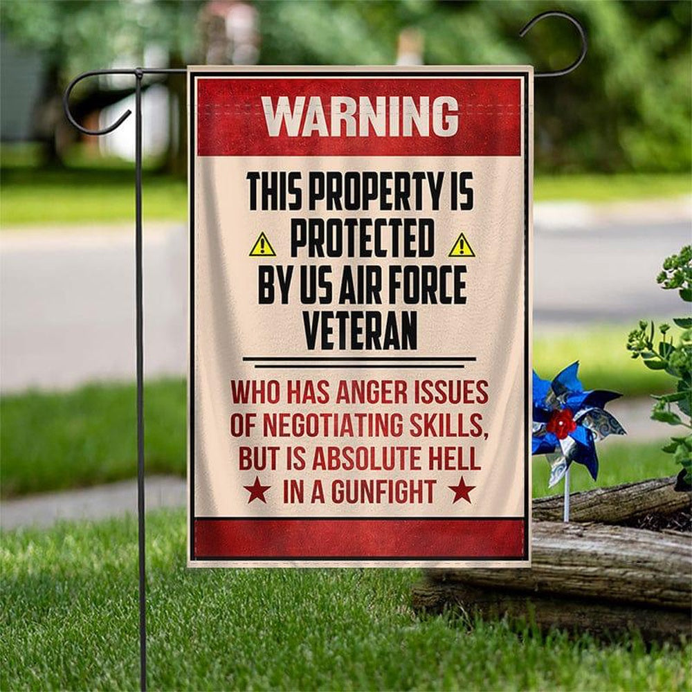 Custom US Air Force Flag, Warning Air Force Flag, Military Air Force Flag, Veteran Day Gift