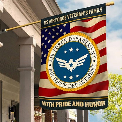 Custom US Air Force Flag, With Pride And Honor Air Force Flag, Military Air Force Flag, Veteran Day Gift