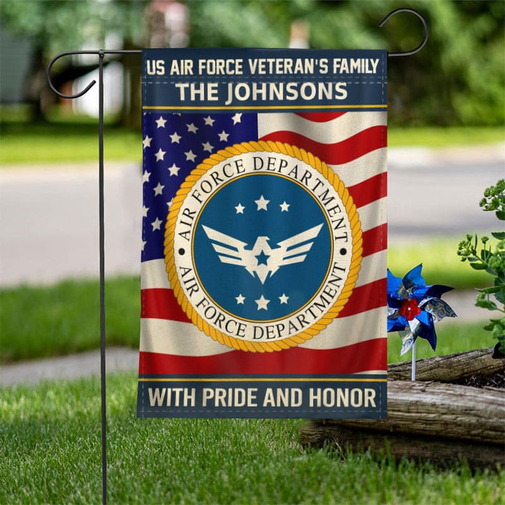 Custom US Air Force Flag, With Pride And Honor Air Force Flag, Military Air Force Flag, Veteran Day Gift