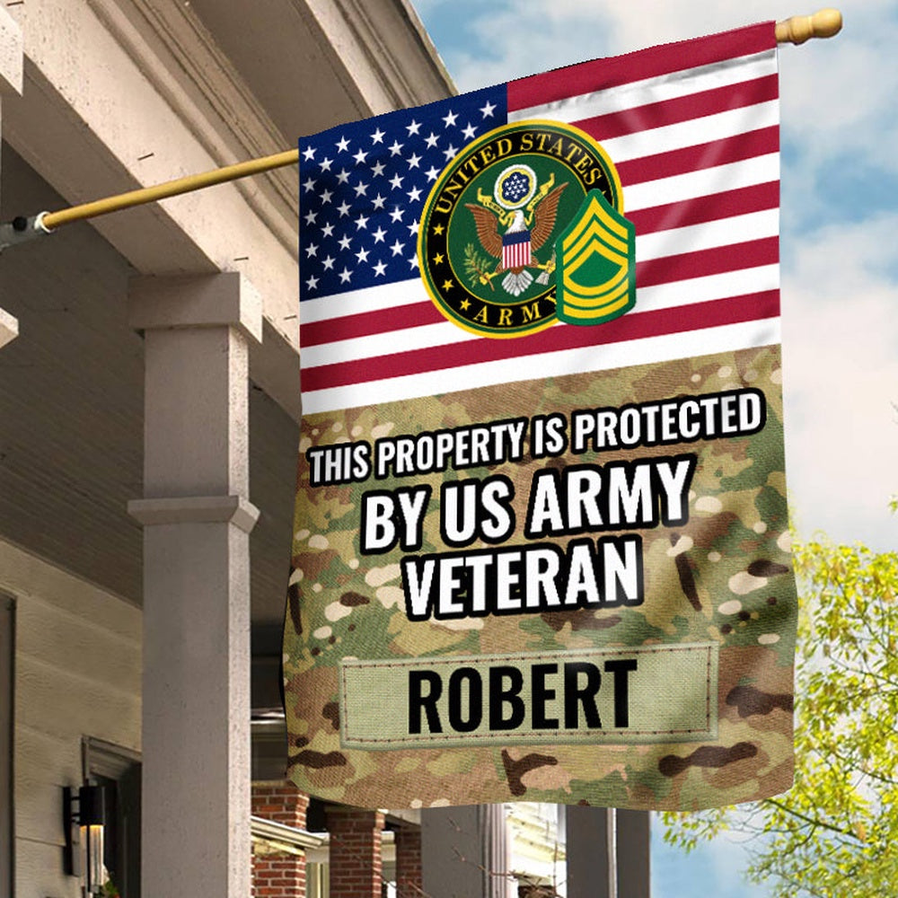 Custom US Army Flag, Flag For Veteran Military, US Army Veteran Flag, Army Retired Flag