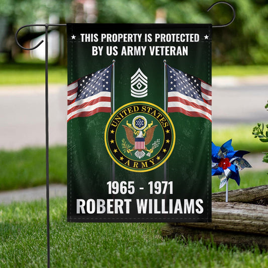 Custom US Army Flag, Flag For Veteran Two American Flags, US Army Veteran Flag, Army Retired Flag