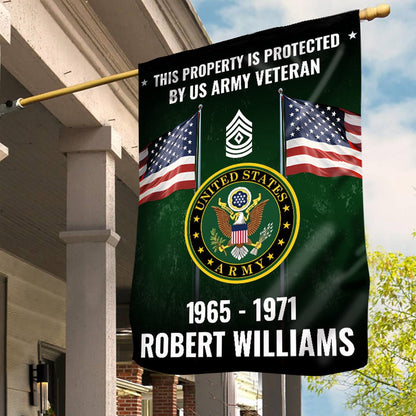 Custom US Army Flag, Flag For Veteran Two American Flags, US Army Veteran Flag, Army Retired Flag
