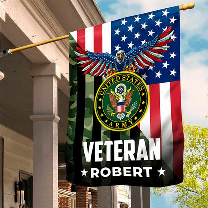 Custom US Army Flag, I Served For Freedom Army Flag, US Army Veteran Flag, Army Retired Flag