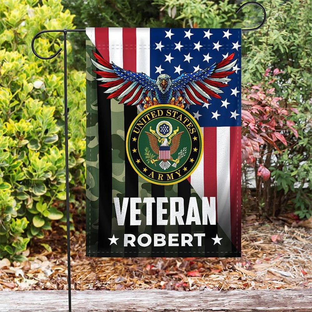 Custom US Army Flag, I Served For Freedom Army Flag, US Army Veteran Flag, Army Retired Flag