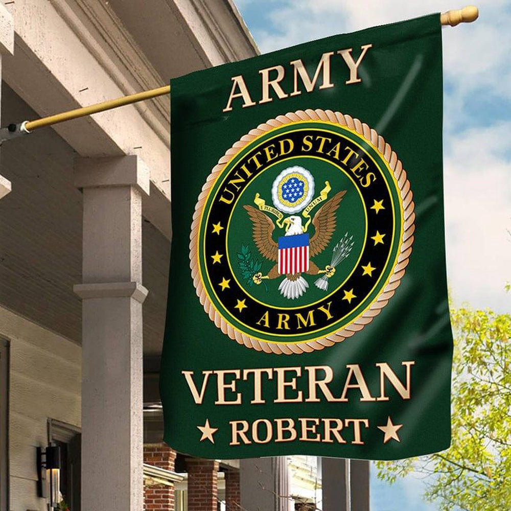 Custom US Army Flag, Proud Of American Forces Army Flag, US Army Veteran Flag, Army Retired Flag