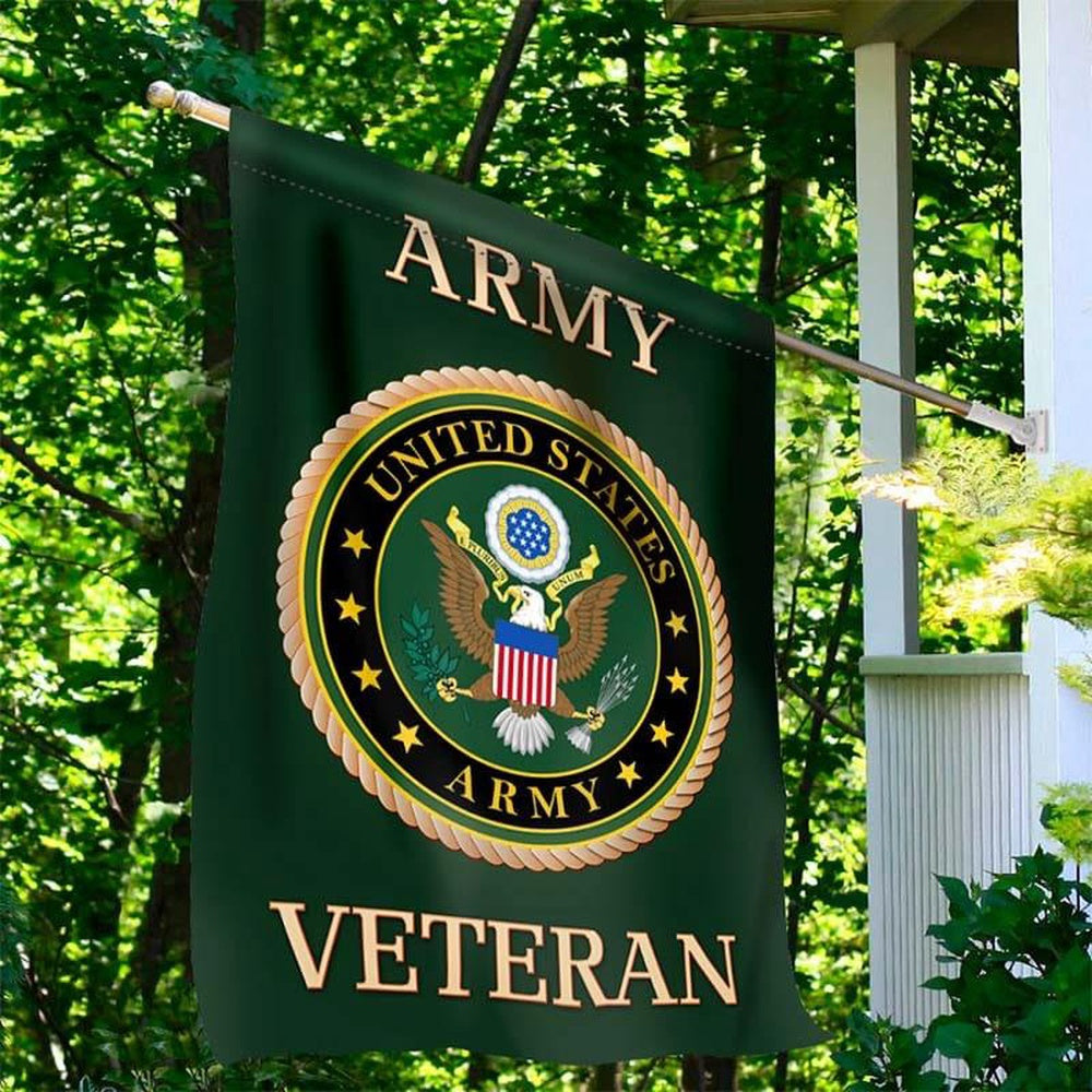 Custom US Army Flag, Proud Of American Forces Army Flag, US Army Veteran Flag, Army Retired Flag