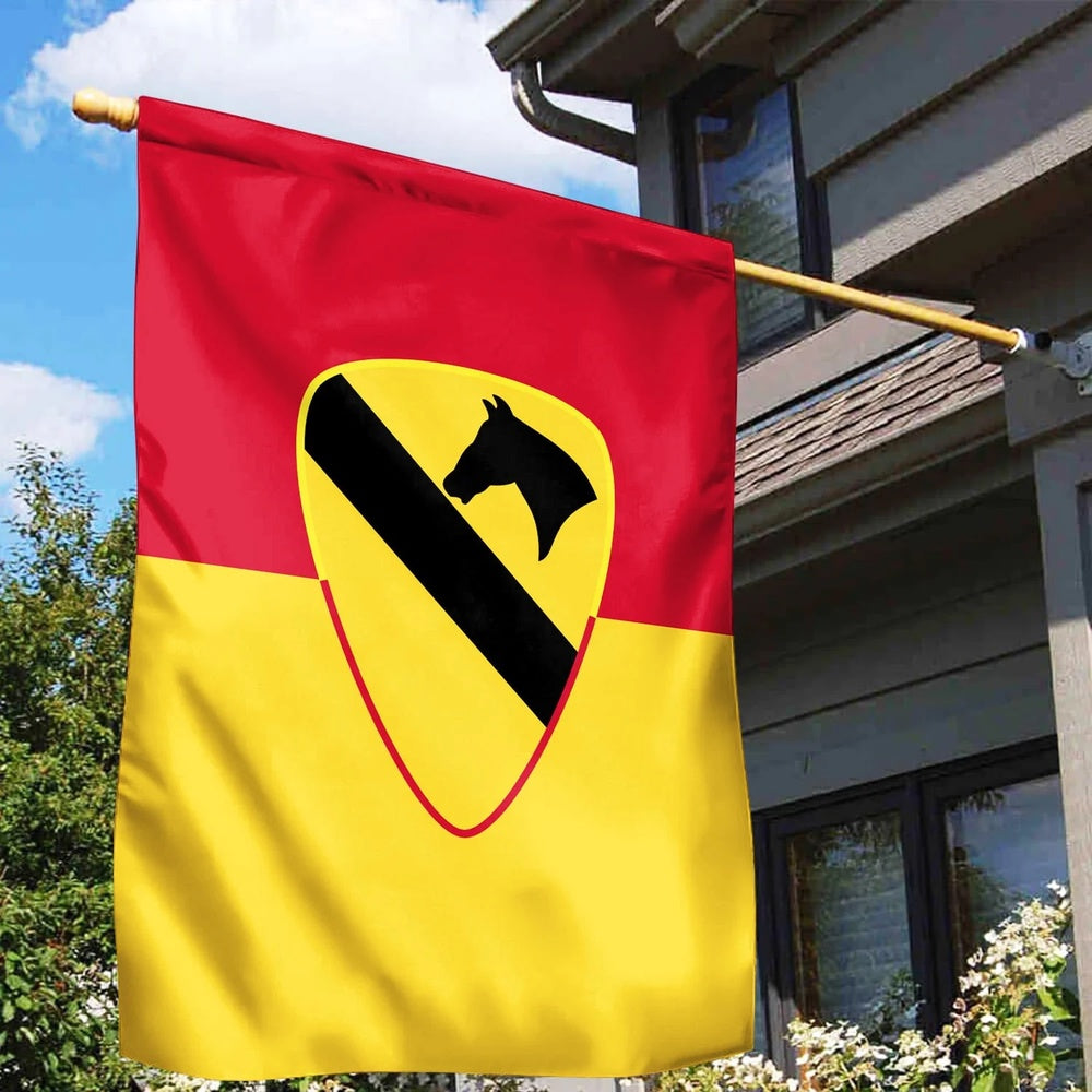 Custom US Army Flag, Us Army 1St Cavalry Division Veteran American Flag, Gift For Us Military Veteran, US Army Veteran Flag, Army Retired Flag