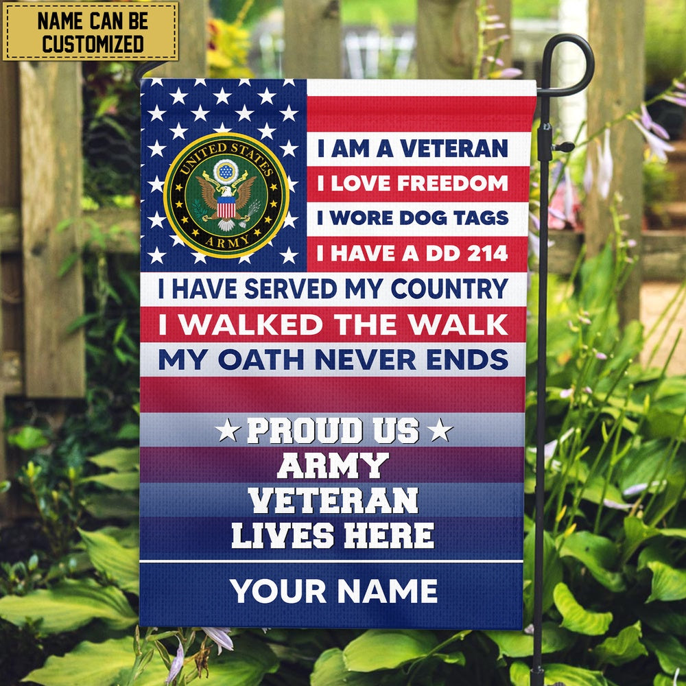 Custom US Army Flag, Us Army American Flag, Gift For Us Military Veteran, US Army Veteran Flag, Army Retired Flag