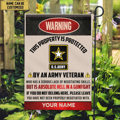 Custom US Army Flag, Us Army Veteran Name American Flag, Gift For Army Veteran Garden Flag, US Army Veteran Flag, Army Retired Flag