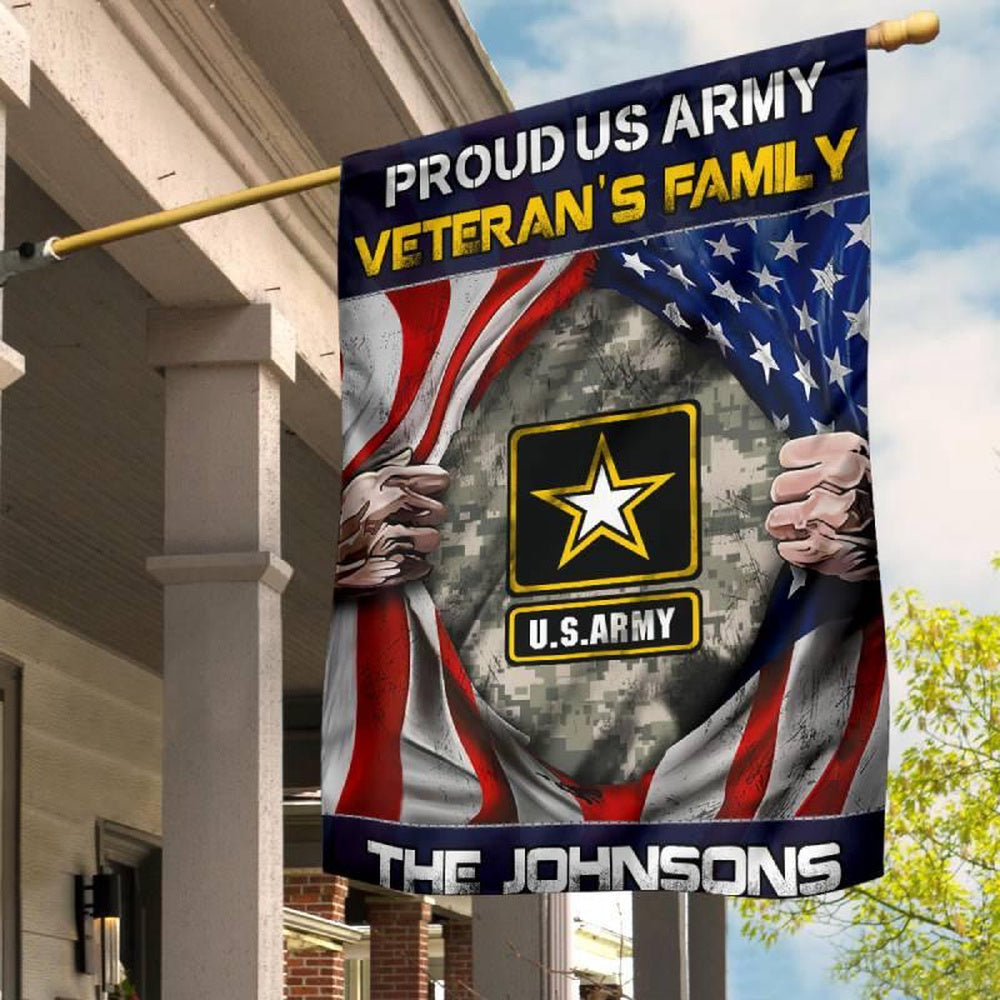 Custom US Army Flag, Veteran'S Family Army Flag, US Army Veteran Flag, Army Retired Flag