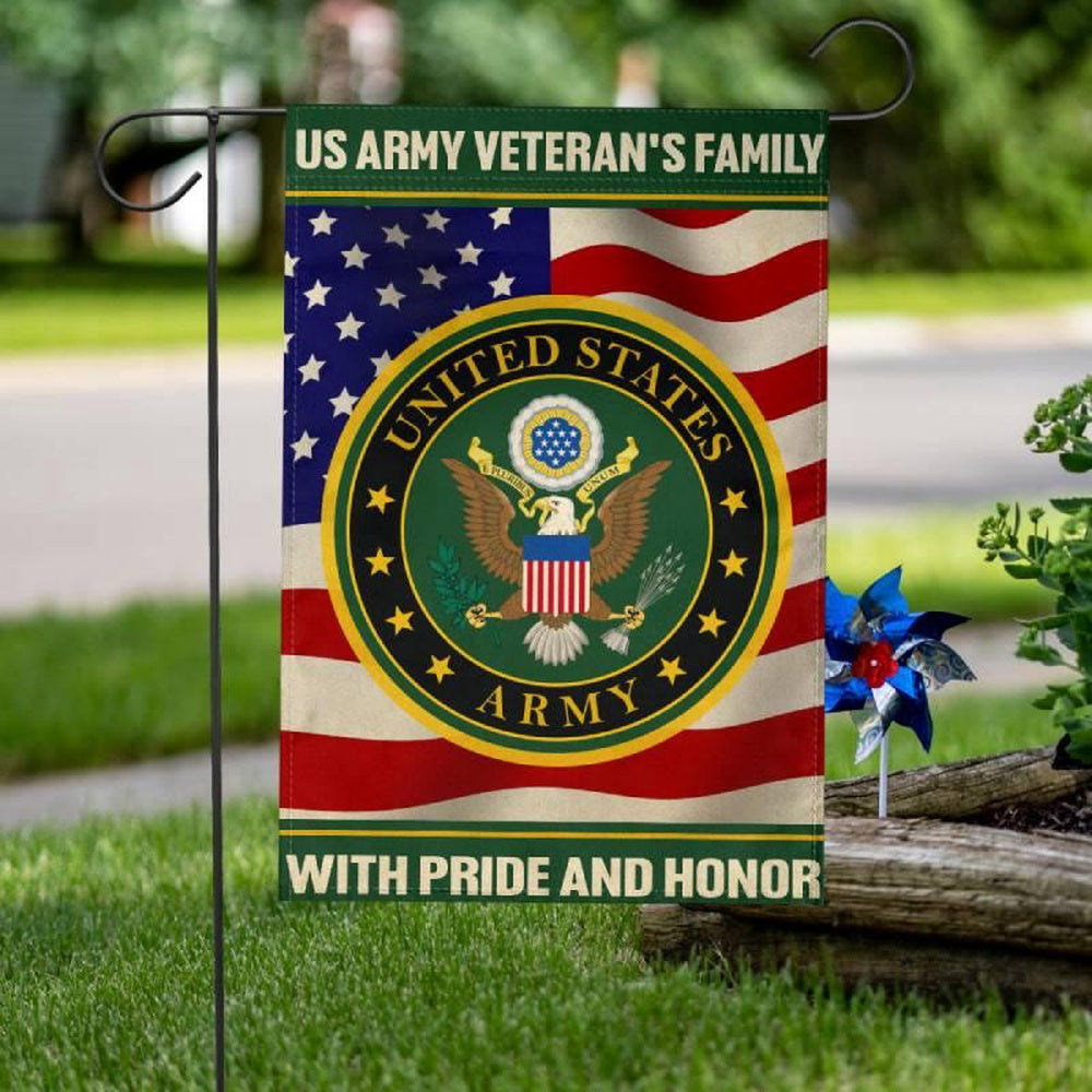 Custom US Army Flag, With Pride And Honor Army Flag, US Army Veteran Flag, Army Retired Flag