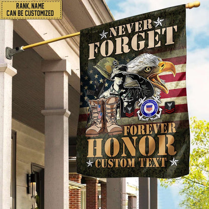 Custom US Coast Guard Flag, Uscg - Coast Guard Veteran, American Flag, Veterans Day Gift, Coastal American Flag