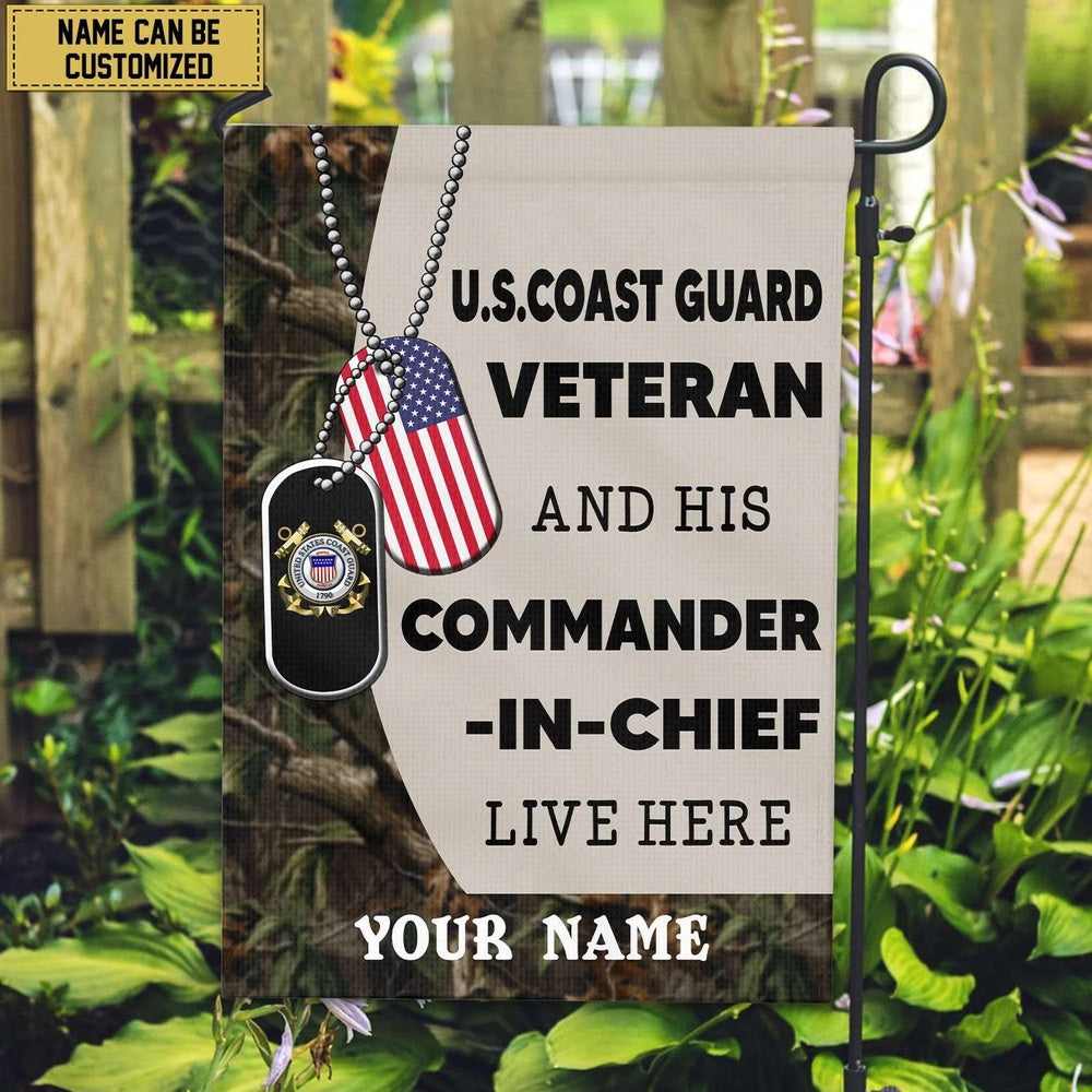 Custom US Coast Guard Flag, Uscg American Flag, Us Veteran Garden Flag, Coastal American Flag, Veteran Day Gift