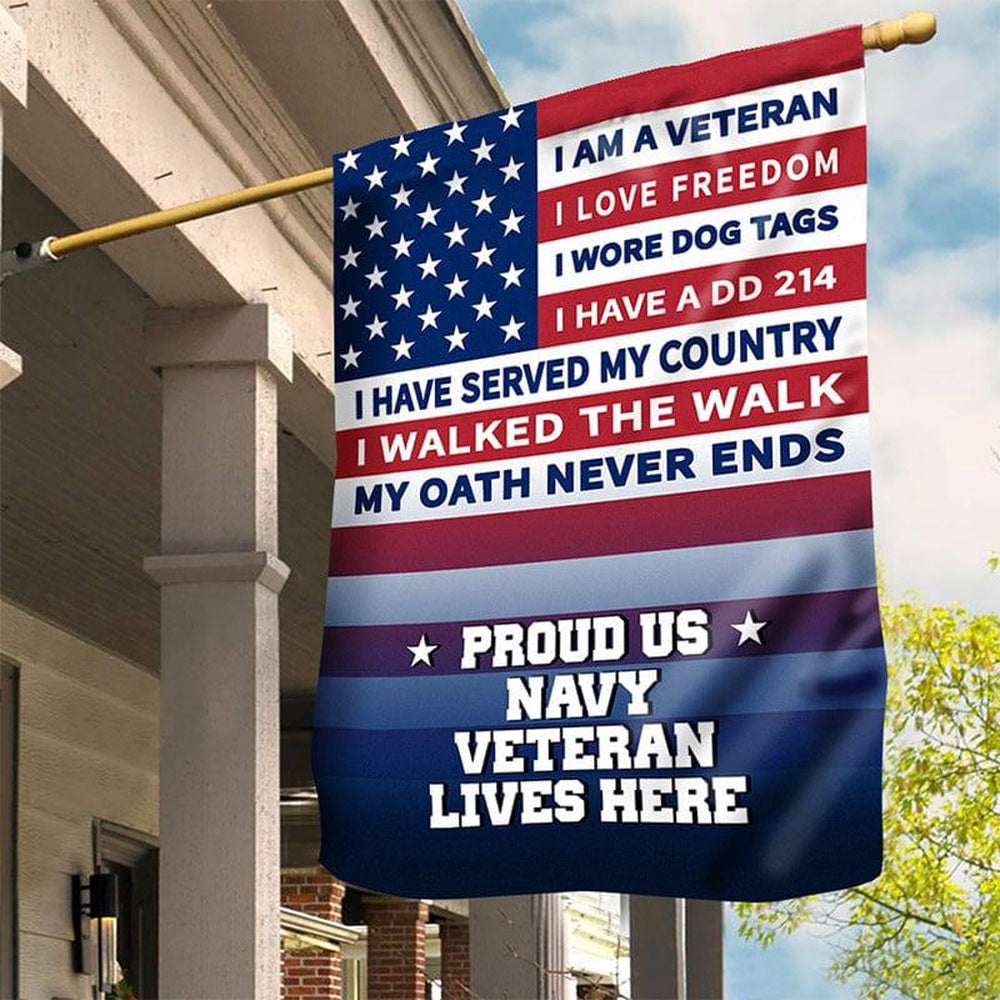 Custom US Navy Flag, I Love Freedom Navy Flag, US Navy Garden Flag, US Veteran Flag