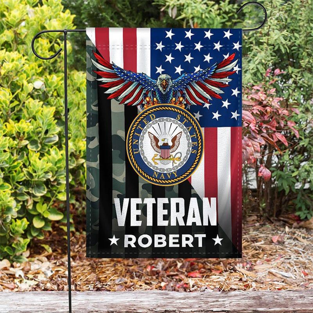 Custom US Navy Flag, I Served For Freedom Navy Flag, US Navy Garden Flag, US Veteran Flag