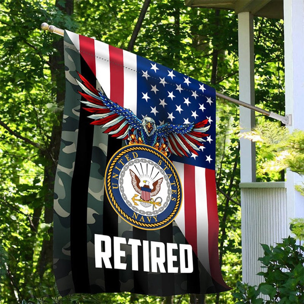Custom US Navy Flag, I Served For Freedom Navy Flag, US Navy Garden Flag, US Veteran Flag