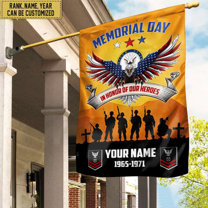 Custom US Navy Flag, Us Navy American Flag, Veterans Day Gift, American Flag Gift For Him Military, US Navy Garden Flag, US Veteran Flag