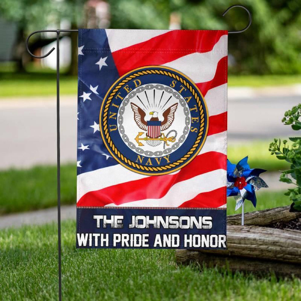 Custom US Navy Flag, Usa Veteran Navy Flag, US Navy Garden Flag, US Veteran Flag