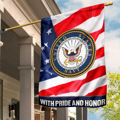 Custom US Navy Flag, Usa Veteran Navy Flag, US Navy Garden Flag, US Veteran Flag