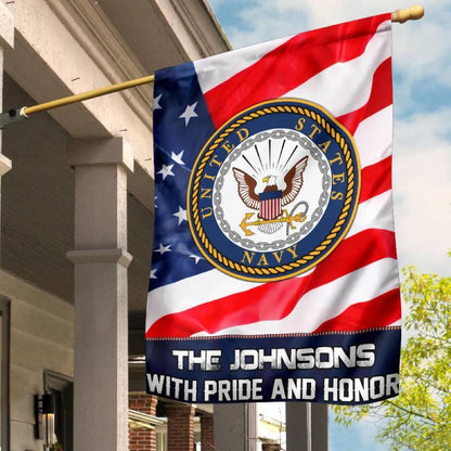 Custom US Navy Flag, Usa Veteran Navy Flag, US Navy Garden Flag, US Veteran Flag
