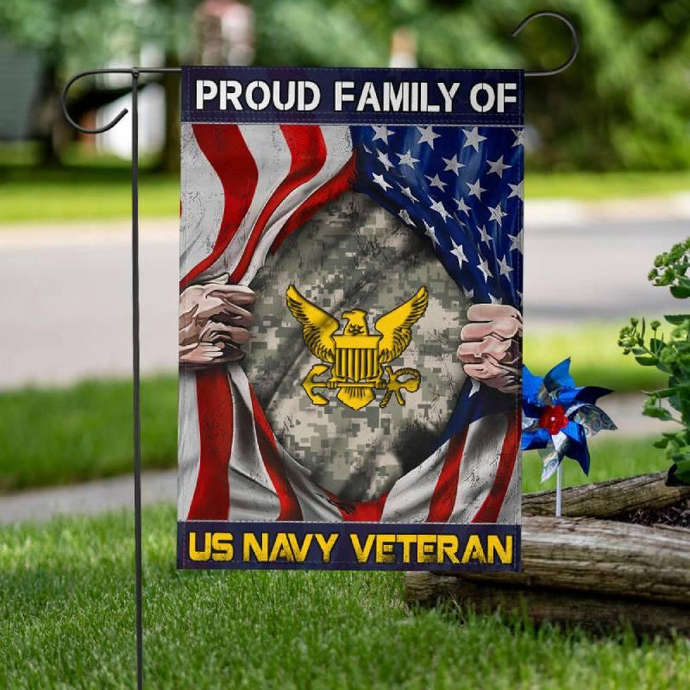 Custom US Navy Flag, Veteran'S Family Navy Flag, US Navy Garden Flag, US Veteran Flag