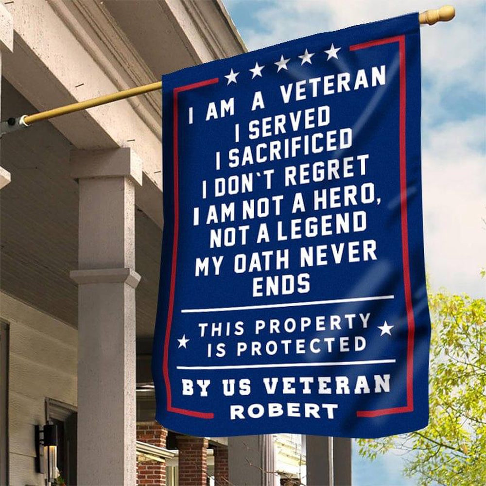 Custom US Veteran Flags, This Property Is Protected Flag