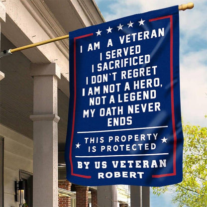 Custom US Veteran Flags, This Property Is Protected Flag