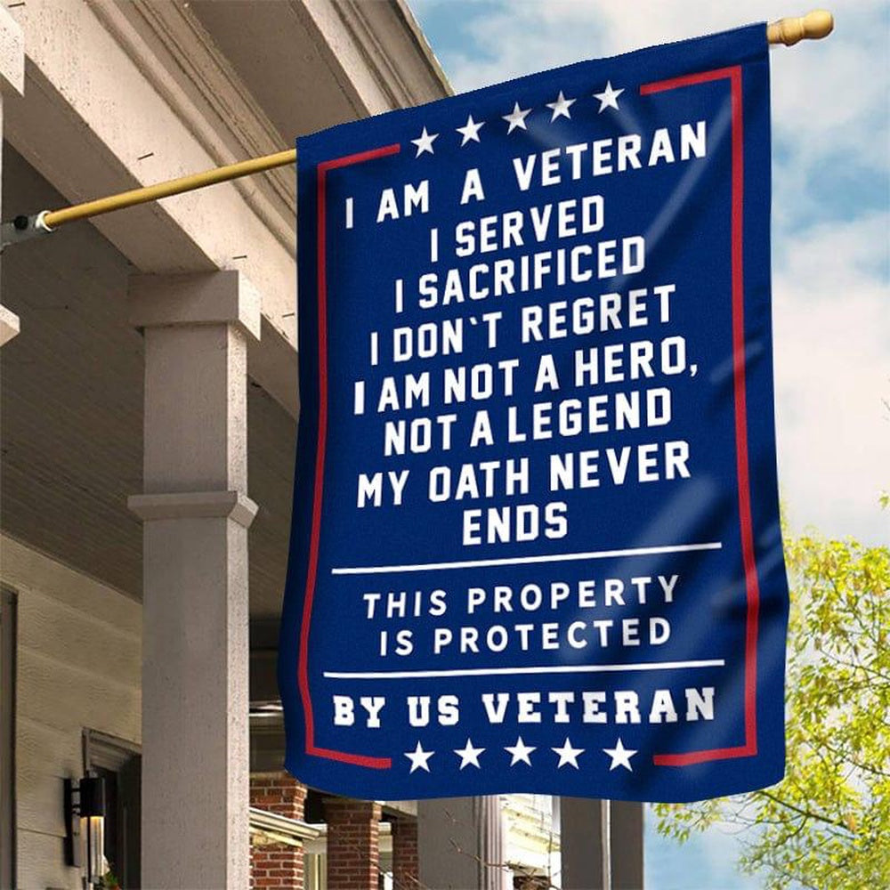 Custom US Veteran Flags, This Property Is Protected Flag