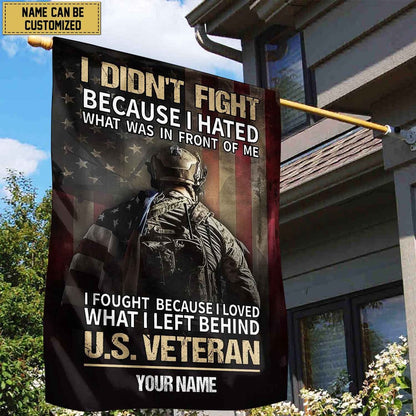 Custom US Veteran Flags, Us Veteran American Flag, Gift For Us Veteran Garden Flag