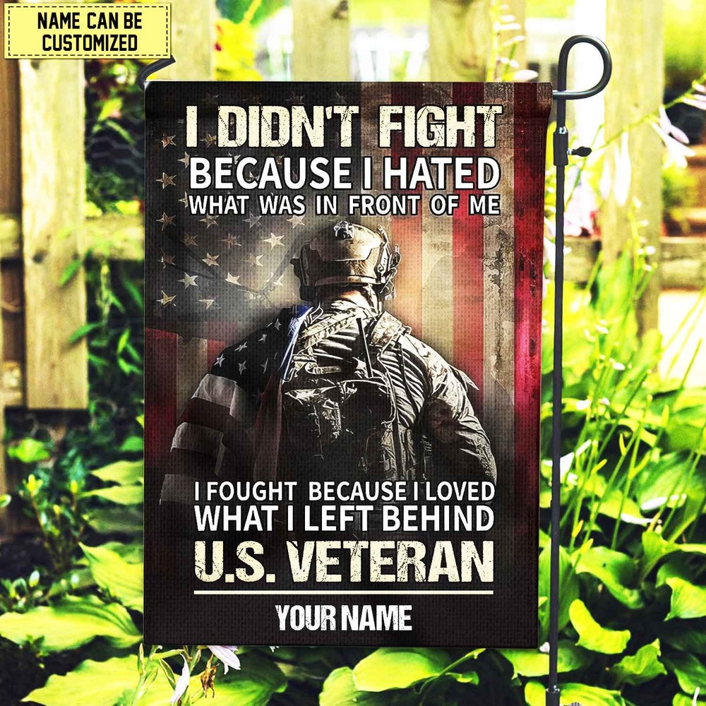 Custom US Veteran Flags, Us Veteran American Flag, Gift For Us Veteran Garden Flag