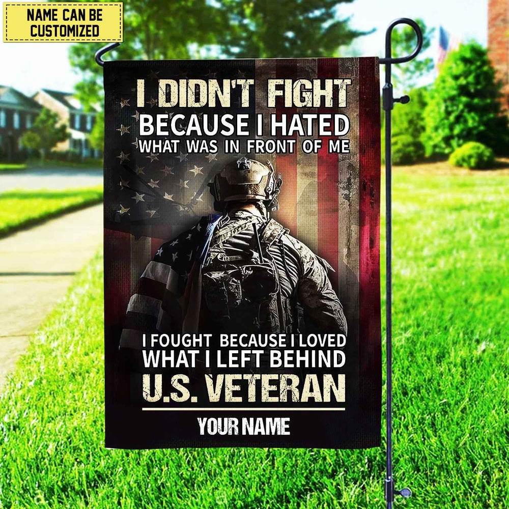 Custom US Veteran Flags, Us Veteran American Flag, Gift For Us Veteran Garden Flag