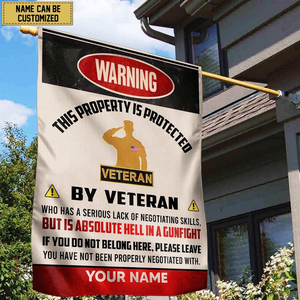 Custom US Veteran Flags, Us Veteran American Flag, Gift For Us Veteran Garden Flags