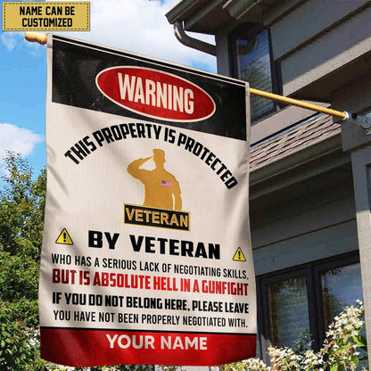 Custom US Veteran Flags, Us Veteran American Flag, Gift For Us Veteran Garden Flags