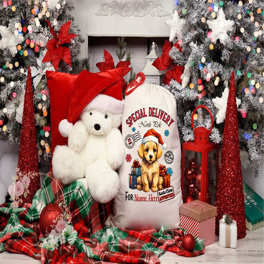 Cute Dog Christmas Sack, Gift For Chidren, Christmas Bag Gift, Christmas Gift 2023
