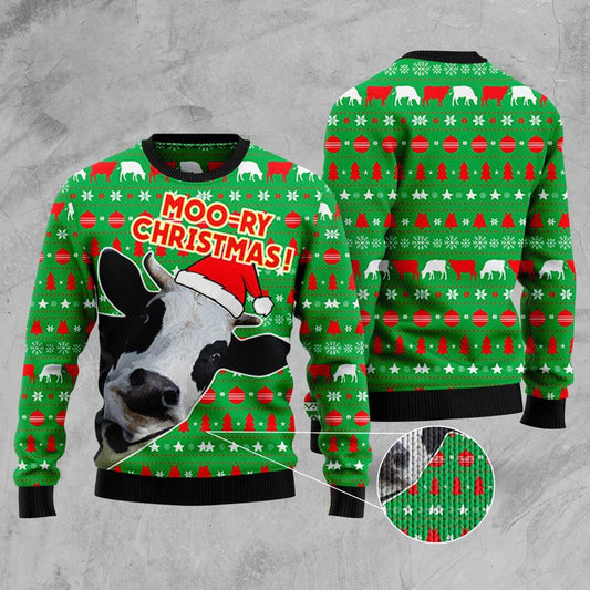 Cute Cow Ugly Christmas Sweater, Funny Xmas Sweater, Sweater Xmas