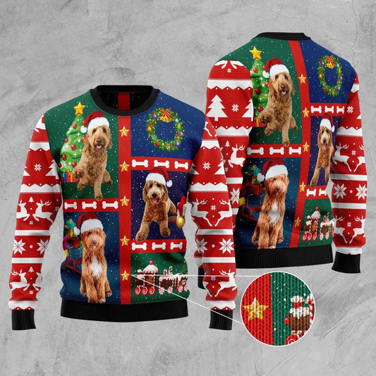 Cute Goldendoodle Ugly Christmas Sweater, Funny Xmas Sweater, Sweater Xmas