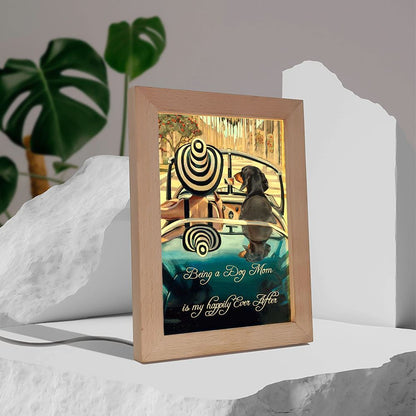 Dachshund Being A Dog Mom Gift For You Frame Lamp, Mother's Day Night Light, Best Mom Ever, Gift For Mom