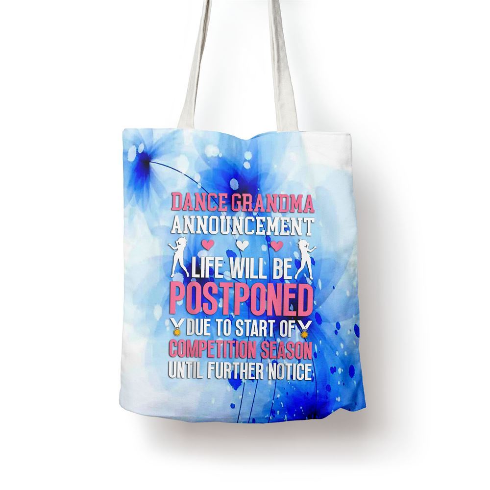 Dance Grandma Announcement Grandma Of A Dancer Grandmother Tote Bag, Women Tote Bag, Canvas Tote Bag, Printed Tote Bag