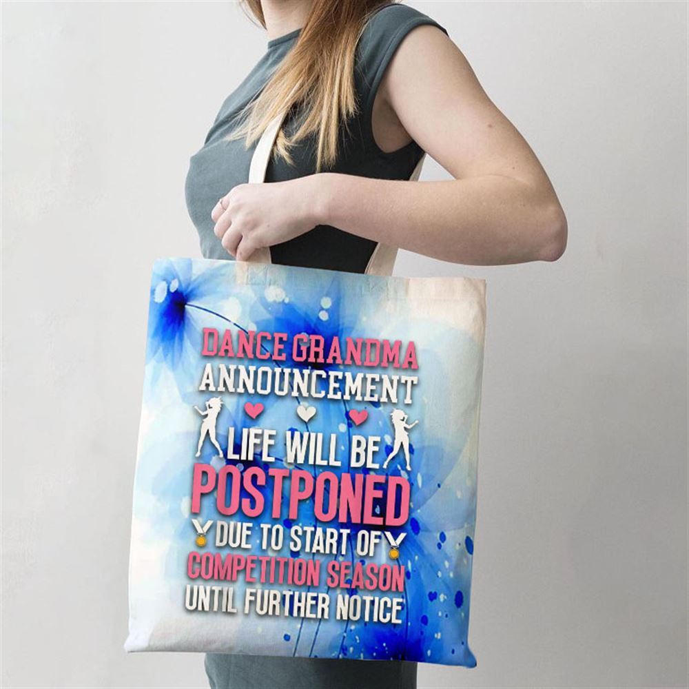 Dance Grandma Announcement Grandma Of A Dancer Grandmother Tote Bag, Women Tote Bag, Canvas Tote Bag, Printed Tote Bag
