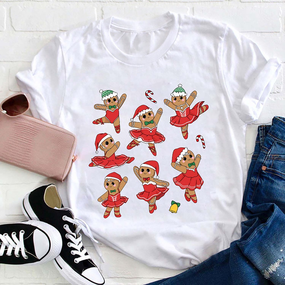 Dancing Gingerbread Christmas T Shirt, Merry T Shirt, Unisex Christmas Shirts