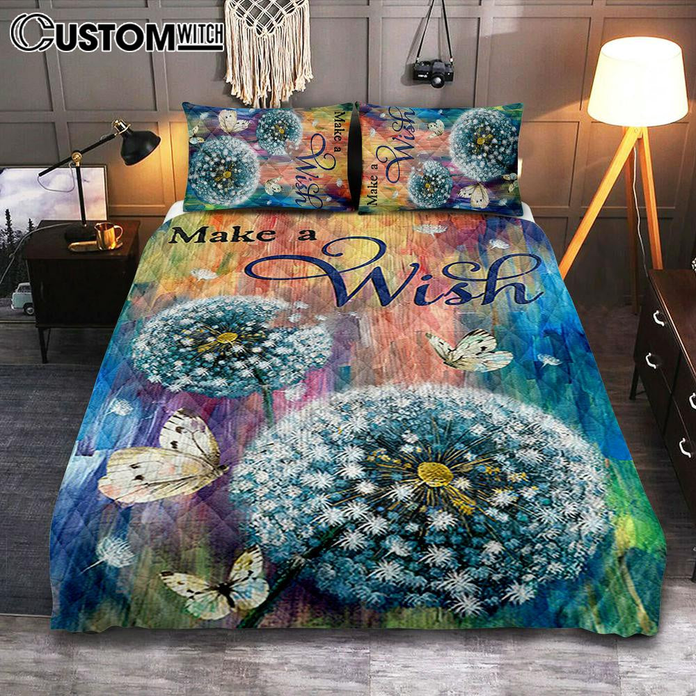 Dandelion Make A Wish Quilt Bedding Set Art