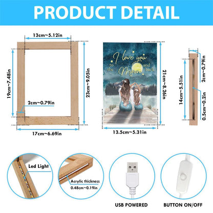 Daughter And Mom Frame Lamp, Mother's Day Night Light, Best Mom Ever, Gift For Mom