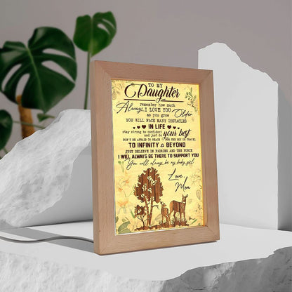Deer To My Daughter Remember How Much Always I Love You Frame Lamp, Mother's Day Night Light, Best Mom Ever, Gift For Mom