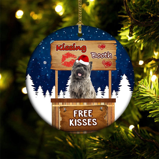 Dog Christmas Ornament, Cairn Terrier 2 Kissing Booth Christmas Ornament, Pet Christmas Ornaments