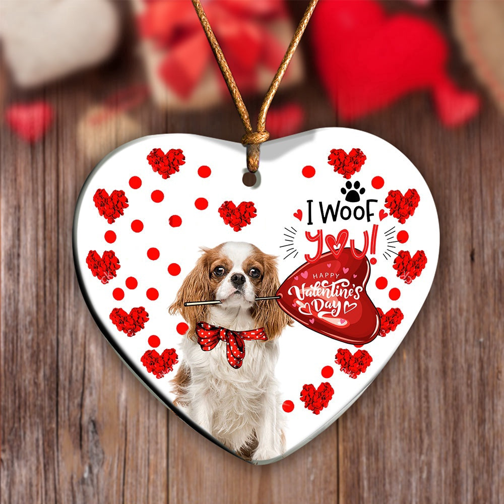 Dog Christmas Ornament, Cavalier King Charles Spaniel Happy Valentine'S Day Ornament, Pet Christmas Ornaments