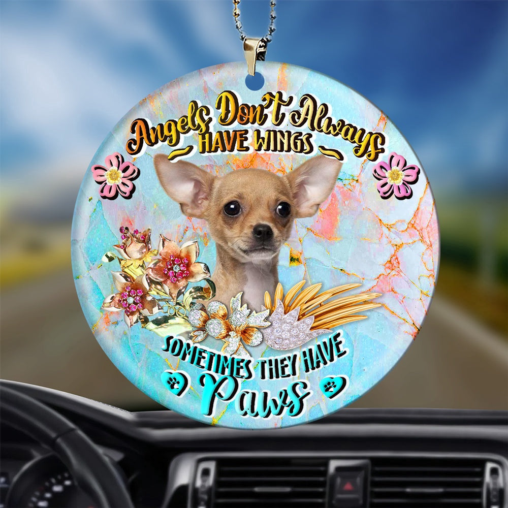 Dog Christmas Ornament, Chihuahua 2 Sometimes They Have Paws Ornament, Pet Christmas Ornaments